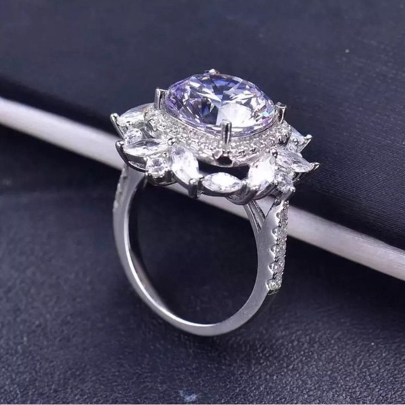 5CT Certified Lab Grown Diamond Round Cut sparkling Ring Size 8 - Picture 10 of 10